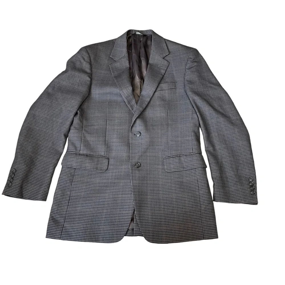 Men's 100% wool Jos A Bank's Sport coat 2 button 40R prince of wales check